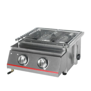 Gas barbecue for hotels with 2 burners