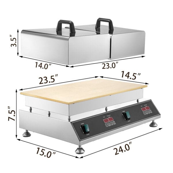 Double soufflé pancake machine arc distribution