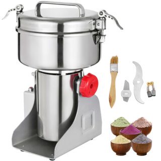 Electric grinder for grains, cereals, tablets