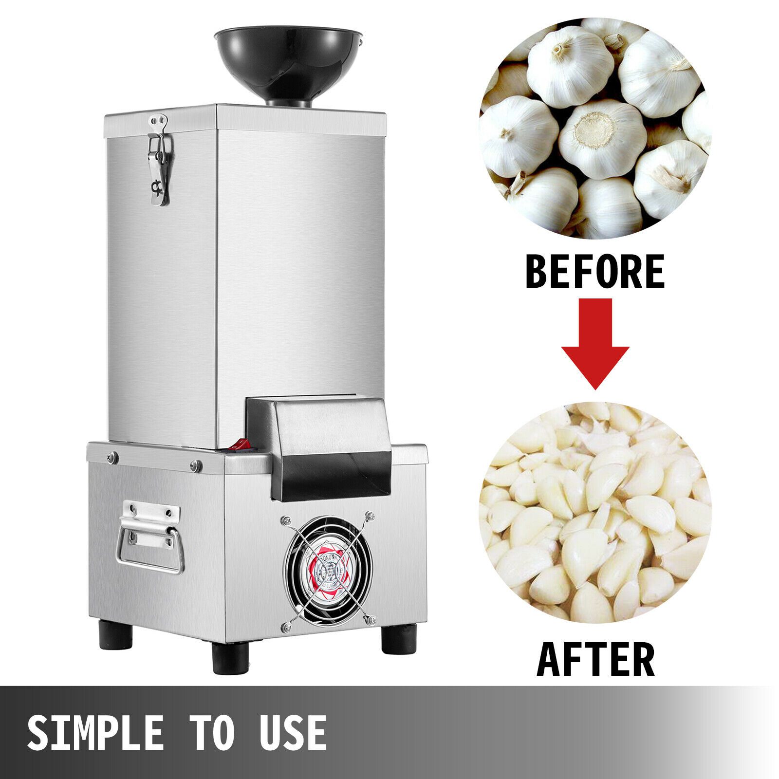 Automatic garlic peeler arc distribution