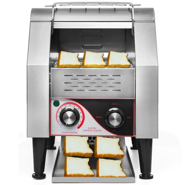 Toaster za žar s tekočim trakom