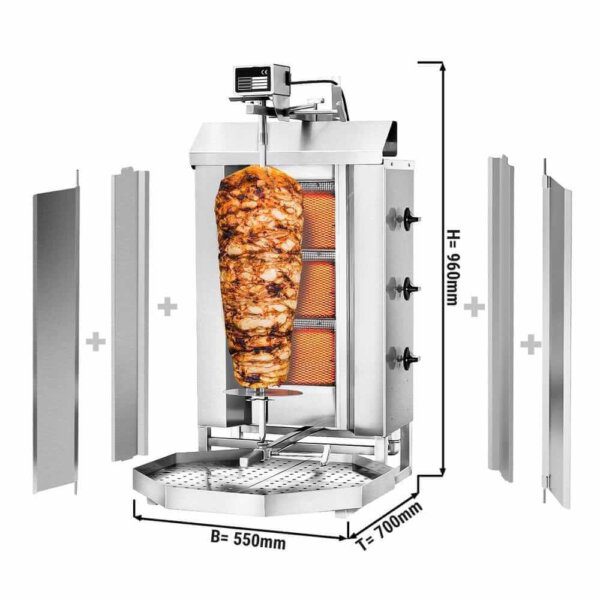 Aparat de kebab pe gaz de 40 kg