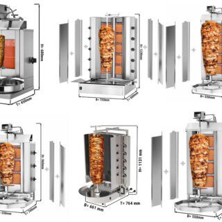 kleine und große Gas-Döner-Maschinen