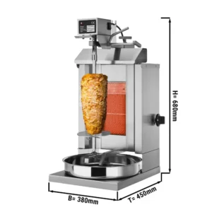 maquina de kebab pequeña a gas de 5kg