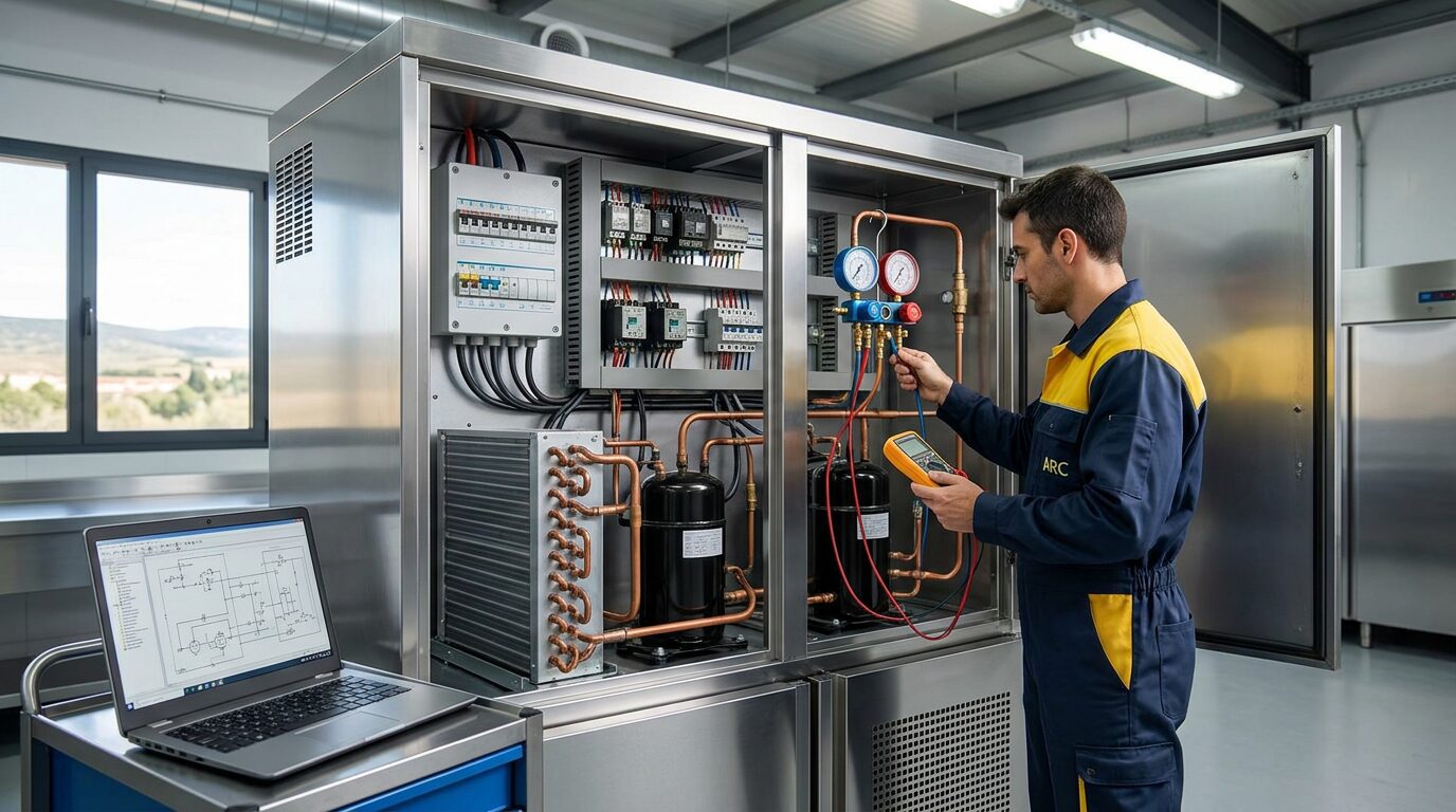 Revisión de sistema frigorífico profesional en Cuenca por servicio técnico