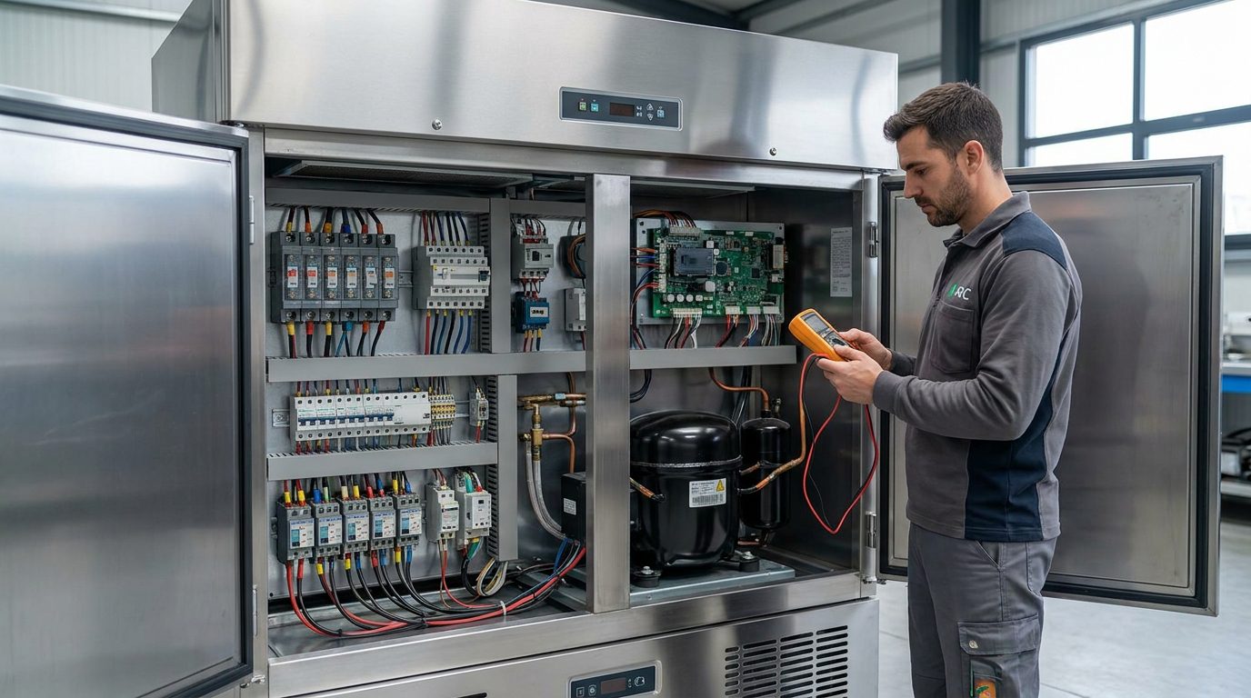 Técnico arreglando avería en horno industrial en León