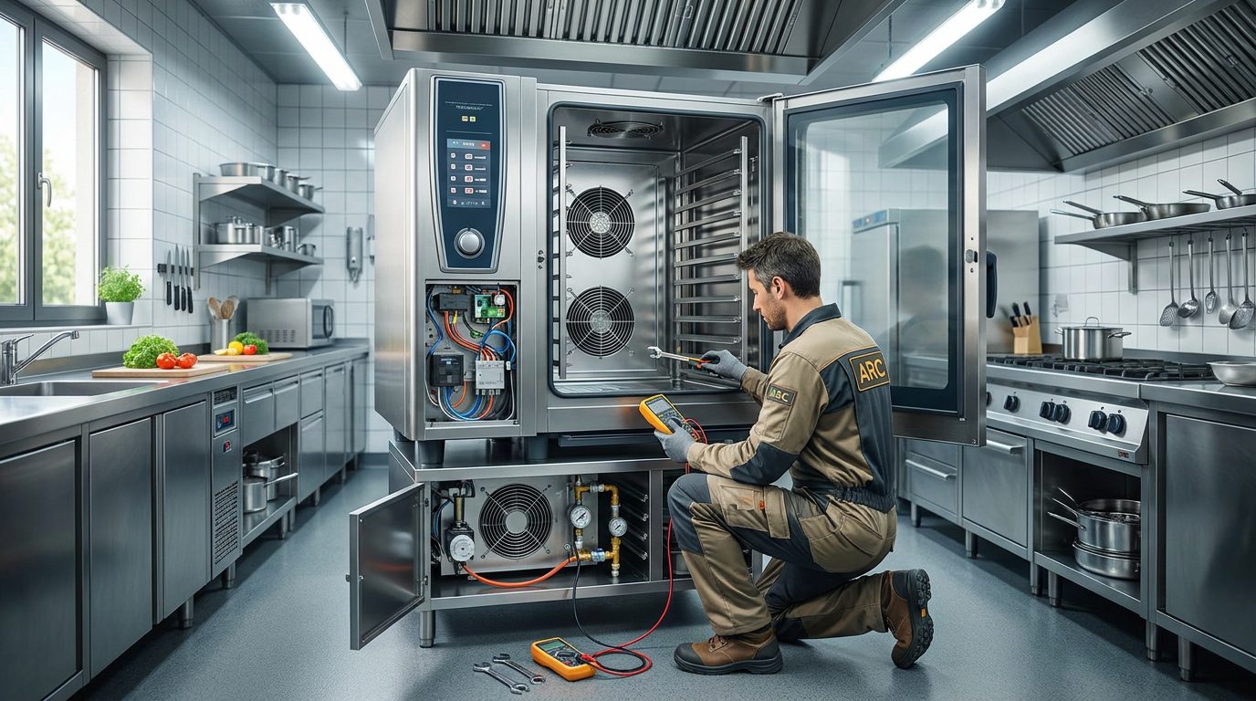 Un técnico efectúa mantenimiento preventivo a un horno industrial en Valladolid